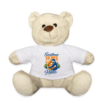 Sometimes Home Is a Person Heartfelt Romantic - Teddy Bear - white - Front