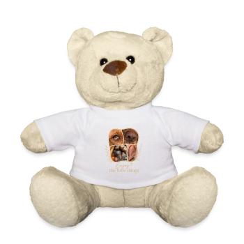 Enjoy the Little Things Vizsla Dog Collage - Teddy Bear - white - Front