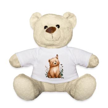 Ours avec papillon - Nounours - blanc - Devant