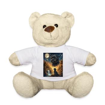Howling to the Moon Meme Animal Dog Monkey Pinscher - Teddy Bear - white - Front