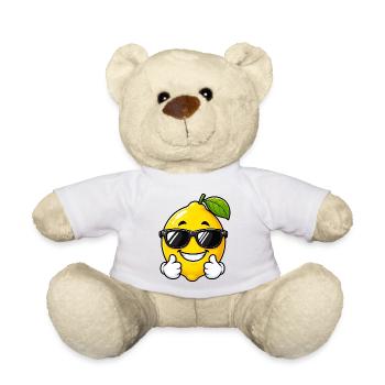Mignon citron cartoon avec un pouce levé - Nounours - blanc - Devant