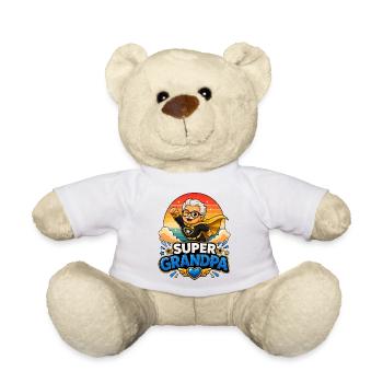 Super Grandpa Superhero Grandpa - Funny Comic Hero - Teddy Bear - white - Front