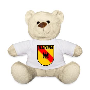 Baden Wappen Schild mit Adler - Teddy - Weiß - Vorne