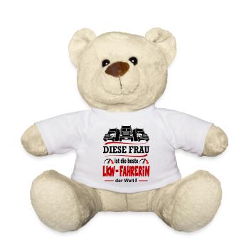 Beste LKW Fahrerin der Welt Lastkraftwagen Frau - Teddy - Weiß - Vorne