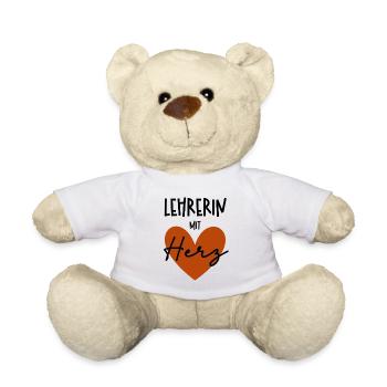 Lehrerin mit Herz - Teddy - Weiß - Vorne
