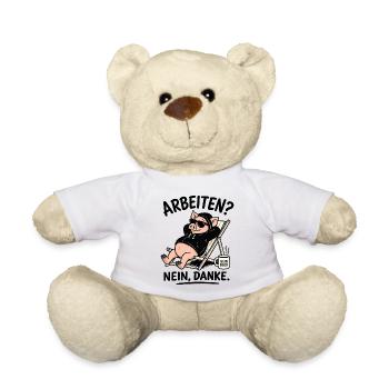 Entspanntes Schwein im Hoodie - Teddy - Weiß - Vorne