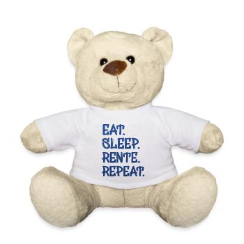 Eat Sleep Repeat Rente - Teddy - Weiß - Vorne