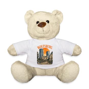 Vintage Wolfsburg Skyline historisches Wolfsburg - Teddy - Weiß - Vorne