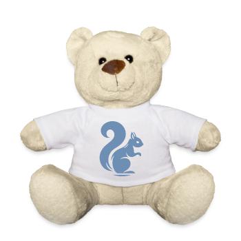 Silhouette minimaliste d’écureuil avec noix - Nounours - blanc - Devant