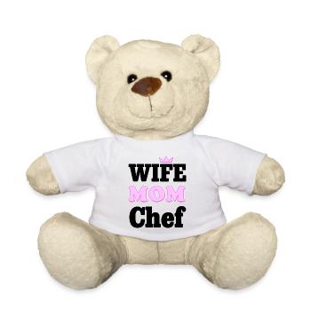 Wife Mom Chef - Statement Design für Mütter - Teddy - Weiß - Vorne