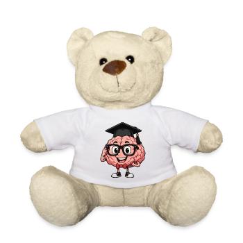 Gehirn mit Brille - Teddy - Weiß - Vorne