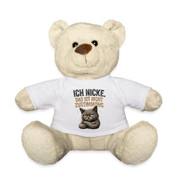 Katzenspruch Nichtzustimmung - Teddy - Weiß - Vorne
