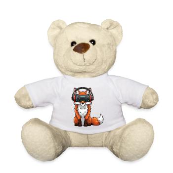 Fuchs VR Gamer Virtual Reality Comic Cool - Teddy - Weiß - Vorne