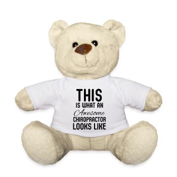 Chiropraktischer Chiropraktiker Wirbelsäulenarzt Geschenk - Teddy - Weiß - Vorne