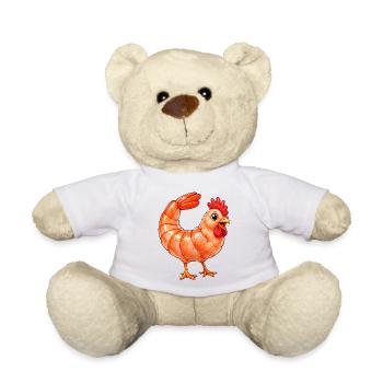 Lustiges Huhn und Henne Cartoon Comic - Teddy - Weiß - Vorne