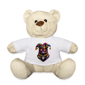 Gorilla Jester Neon Graffiti - Teddy Bear - white - Front