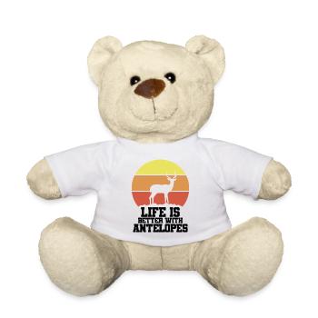 Slogan humoristique de safari vintage Antelope - Nounours - blanc - Devant