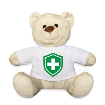 First Aid Shield Medical Emergency Healthcare Symb - Teddy Bear - white - Front