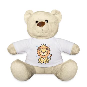 Lionceau couronné chic pastel - Nounours - blanc - Devant