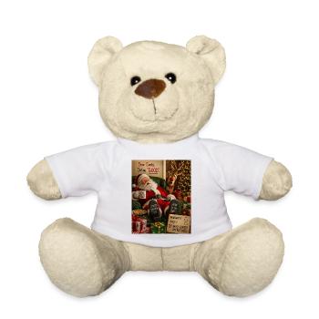 Pensioner Santa Claus Define Good Humor Naughty - Teddy Bear - white - Front