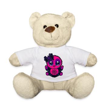 Kawaii Spinnenbaby mit Netz - Teddy - Weiß - Vorne
