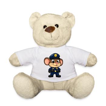 Mäuse Polizei / Polizistin Maus - Teddy - Weiß - Vorne