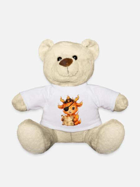 Pirate Fire Goat Shirt Piraten Feuer Ziege - Teddy - Weiß