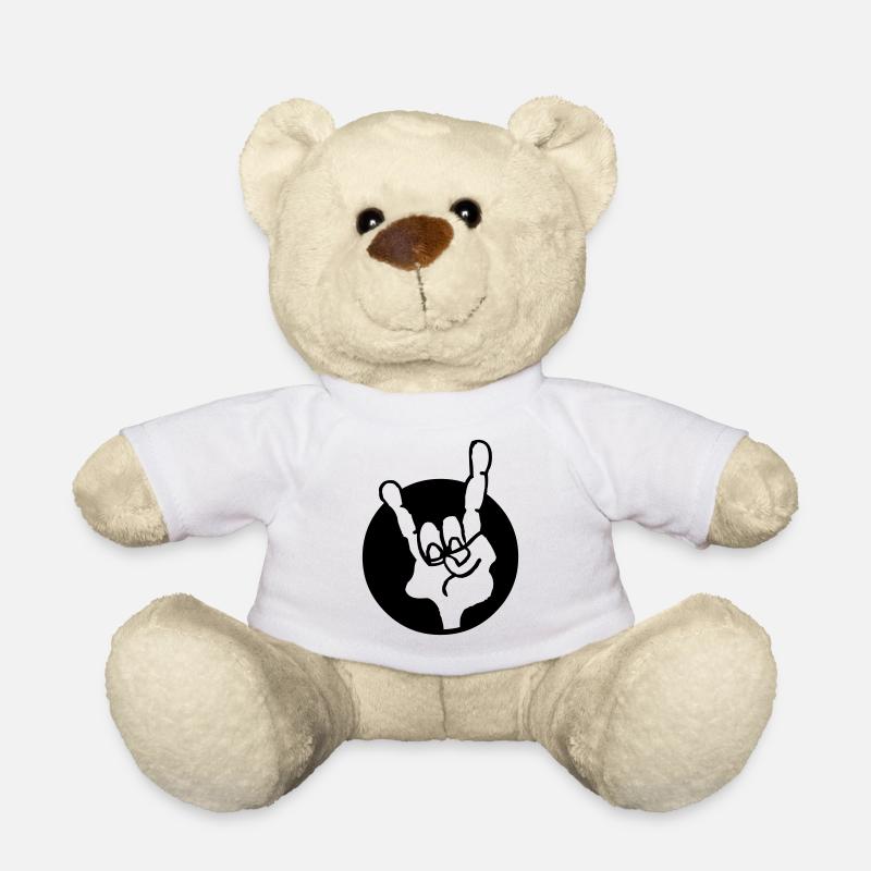 Hand rock - Nounours - blanc
