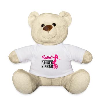 Einrad fahren Spruch Einradfahrerin - Teddy - Weiß - Vorne