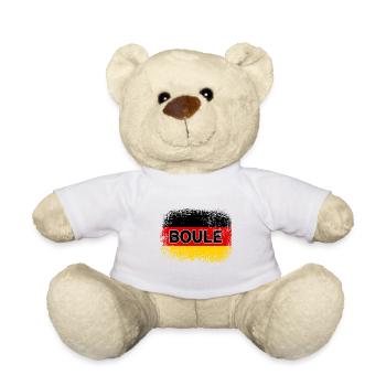 Boule Deutschland Fahne Pétanque Spieler - Teddy - Weiß - Vorne
