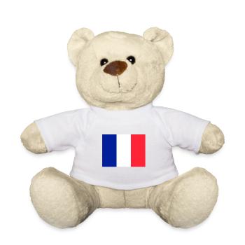 Drapeau France drapeau - Nounours - blanc - Devant