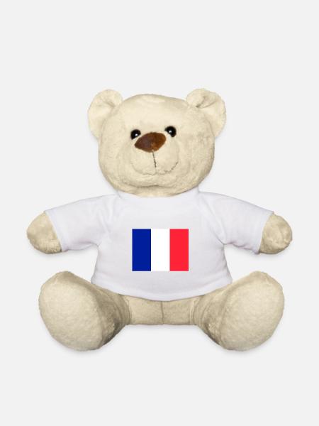 France flag flag - Teddy Bear - white