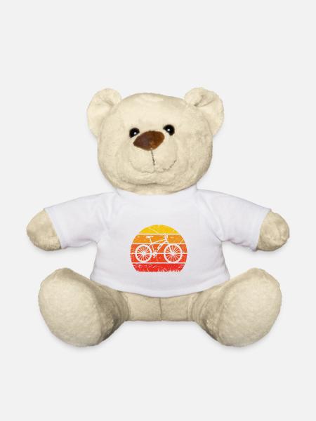 Vintage Sonne und E-Bike - - Teddy - Weiß