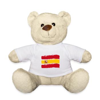 Spain Flag Vintage Spanish Flag Distressed Look - Teddy Bear - white - Front