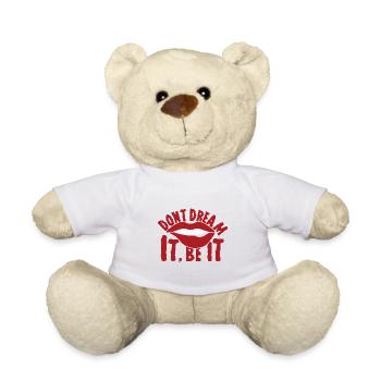 Lebe deine Träume T-Shirt Geschenkidee - Teddy - Weiß - Vorne