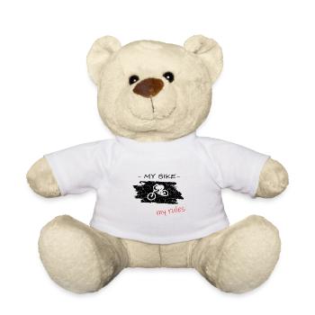 biken my bike my rules vintage - Teddy - Weiß - Vorne