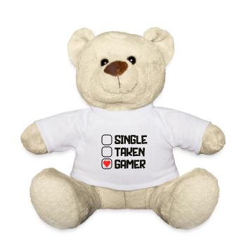 Single Taken Gamer Citations de jeu drôles - Nounours - blanc - Devant
