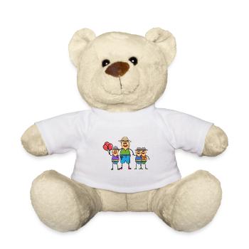Cacahuète Papa Père Enfants Parent célibataire - Nounours - blanc - Devant