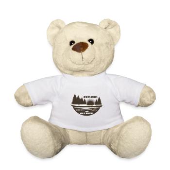 KAYAK PADDEL RUDERN KANU RAFTING BOOT SPRUCH MOTIV - Teddy - Weiß - Vorne