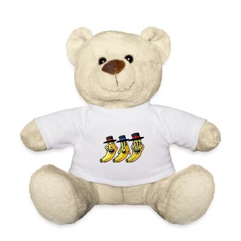 Gentleman Bananen Hut Sir Mister Obst Frucht Hut - Teddy - Weiß - Vorne