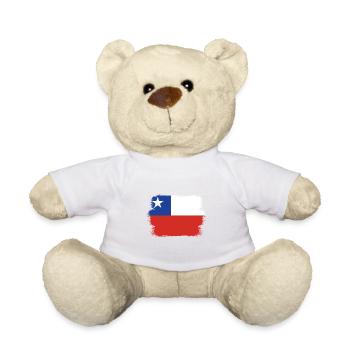 Chile Flagge Südamerika Chilenische Fahne Vintage - Teddy - Weiß - Vorne