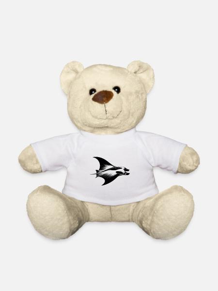 Élégante raie manta en vol sous-marin - Nounours - blanc
