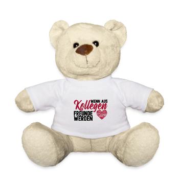 Abschiedsgeschenk Kollegen Jobwechsel - Teddy - Weiß - Vorne