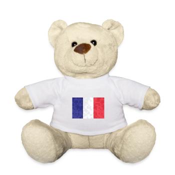 France Drapeau utilisé Look Drapeau français - Nounours - blanc - Devant