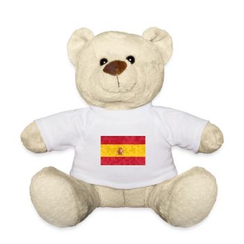 Espagne Drapeau Vintage Drapeau espagnol Utilisé Look - Nounours - blanc - Devant