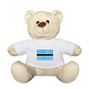 Botswana Flagge Botswana Fahne Afrika - Teddy - Weiß - Vorne