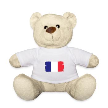 France Drapeau utilisé Look Drapeau français - Nounours - blanc - Devant