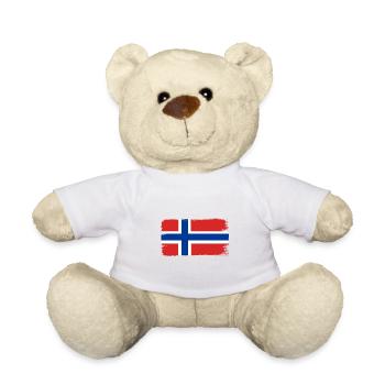 Norwegen Flagge Skandinavien Norwegische Fahne - Teddy - Weiß - Vorne