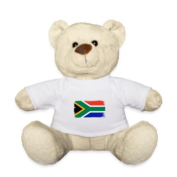 Drapeau de l’Afrique du Sud Drapeau sud-africain - Nounours - blanc - Devant