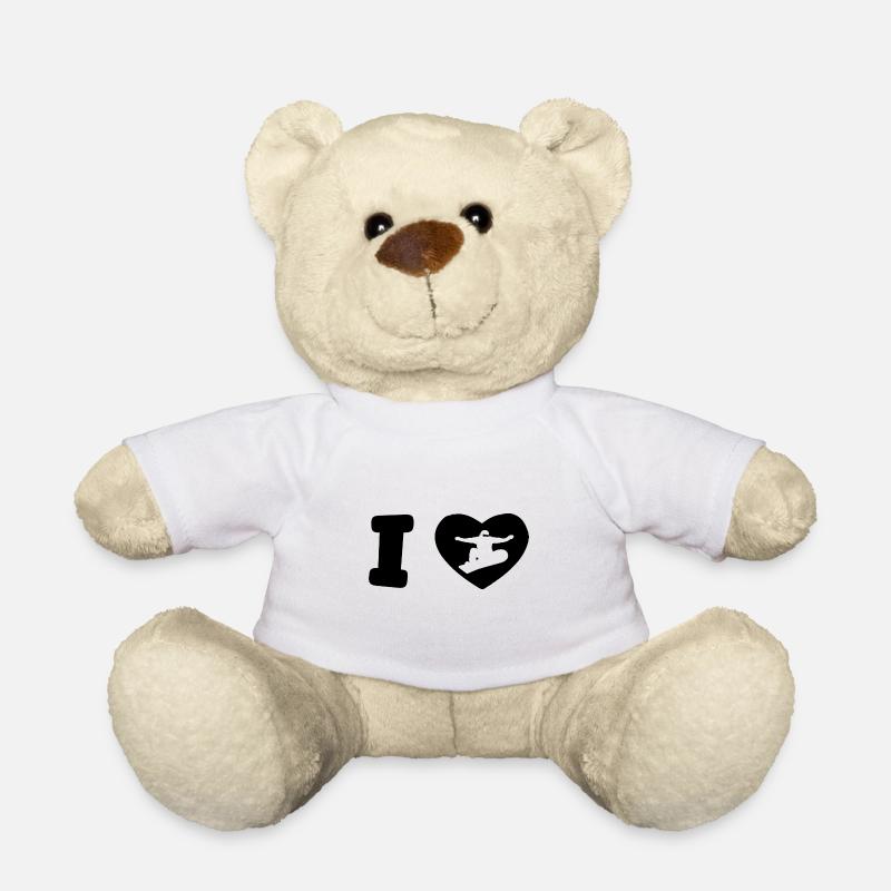 J’adore le snowboard - - Nounours - blanc
